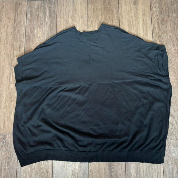 Neiman Marcus black knit cape cardigan v neck sweater size Small - Picture 6 of 6